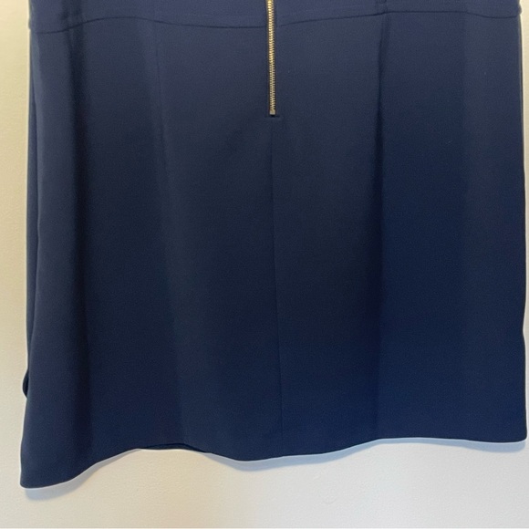 3-Ann Taylor Sleeveless Lined Dress Crew Neck Navy Blue Women’s Size 14 - Picture 8 of 11